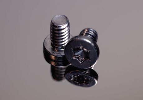 螺钉、机器、钢、镜子、工业、macrophoto、torxe、硬盘驱动器