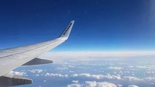 天空，苍蝇，蓝色，飞机，飞行器，飞行，云天，飞机机翼