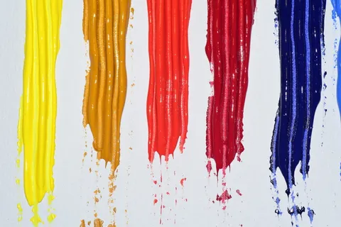 颜色，彩色，彩虹，farbklekse，黄色，棕色，红色，蓝色