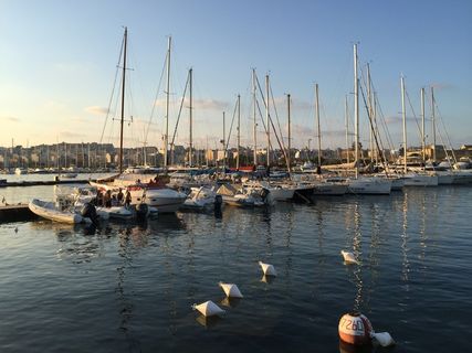 日落，taxibiexi，马耳他，水，航海船，运输，运输方式，帆船