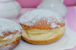 特写面包、甜甜圈、食物、烘焙食品、美食、狂欢节、糖、面团