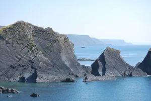 康沃尔，悬崖，海，水，自然之美，天空，风景-自然，岩石