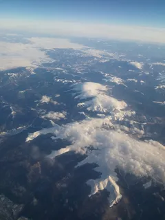 云层的高角度视图