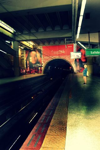 模糊、光线、运动、人、铁路、标牌、火车、火车站