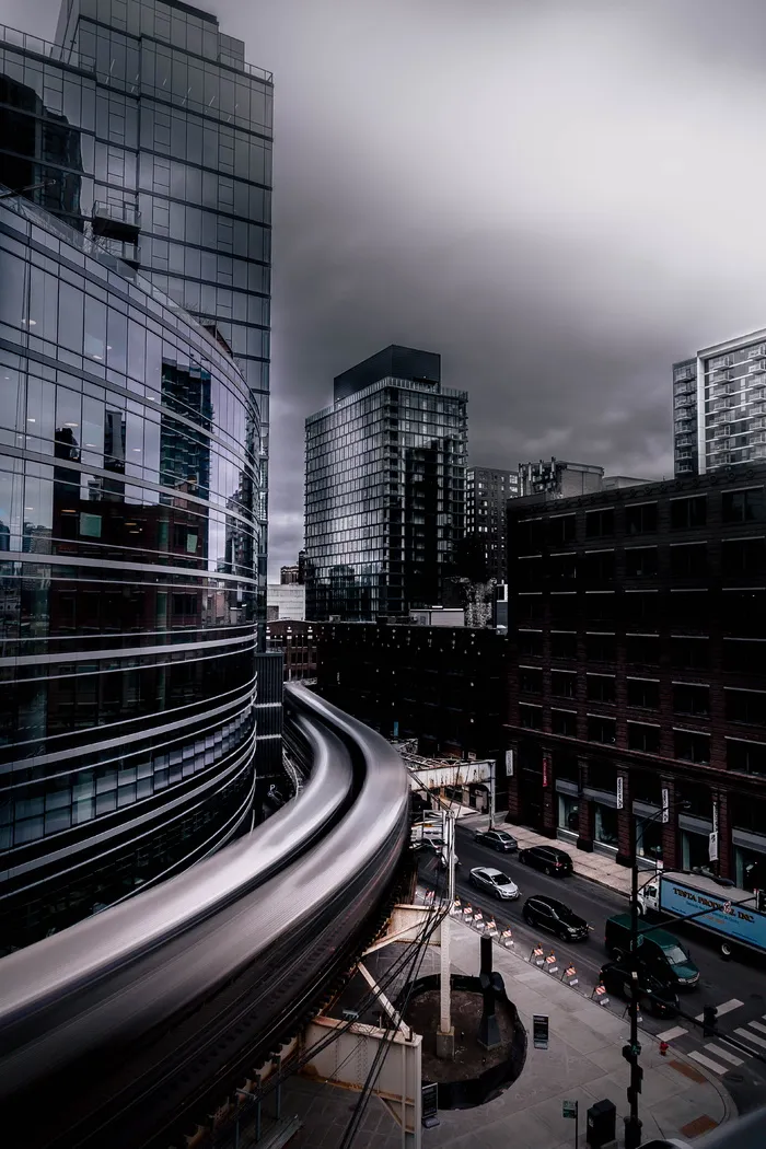 黑白混凝土建筑