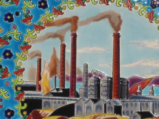 朗威，工厂，高炉，工业遗产，电子邮件，盘子，烟囱，污染