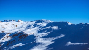 山，高地，雪，冬天，蓝色，天空，风景，自然