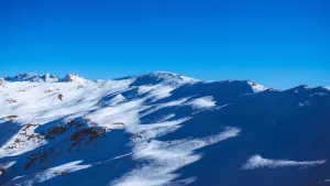 山，高地，雪，冬天，蓝色，天空，风景，自然