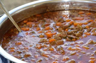 炖肉、胡萝卜、食物、健康、晚餐、蔬菜、菜肴、洋葱