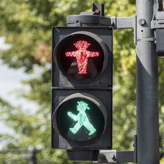 交通信号灯的选择性聚焦摄影