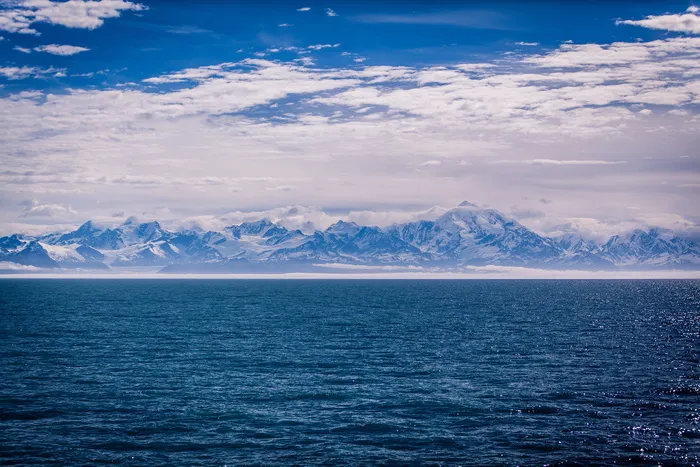 景观摄影，雪，覆盖，山，景观，摄影，山，海