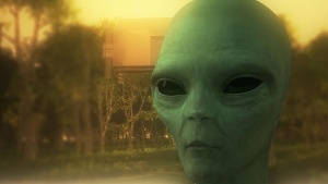 特写、照片、绿色、外星人、头部插图、陌生人、3d模型、ufo