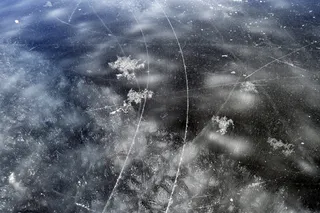 自然、户外、湖泊、冰冻、冰、水、滑冰、滑冰