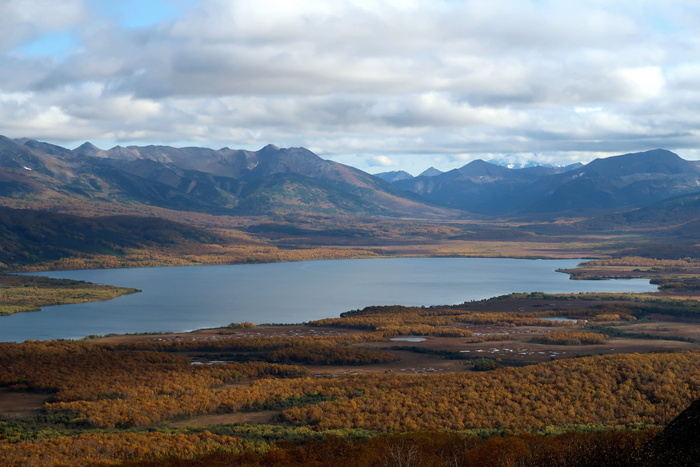 湖, 秋季, 山, nachikinskoe 湖, 堪察加, 苔原, 沼泽, 森林