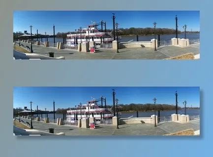 船，渡轮，河流，水，港口，港口，全景，天空