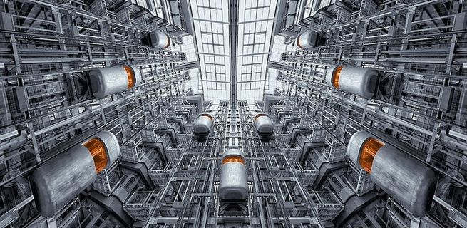 工厂白天的景观摄影