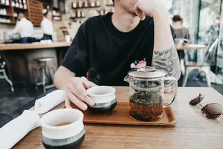 美国, 旧金山, 茶炊茶室, 食物和饮料, 表, 喝, 杯子, 真实的人