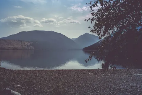 海滩、云朵、海岸、黎明、日光、雾、湖泊、风景