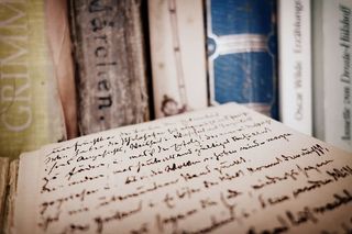 书，纸，打开的，书页，书架，书页，手稿，经文