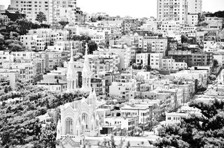 旧金山, 美国, Coit 塔, 天空, 黑色和白色, 窗口, 伦巴第街, 架构