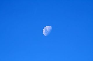 月亮，自然，行星，宇宙，天空，半边天，天文学，无云