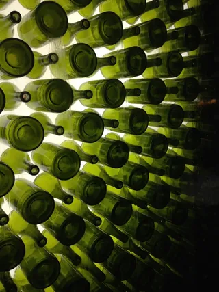 瓶子，绿色，葡萄酒，墙壁，酒吧，绿色，没有人，室内