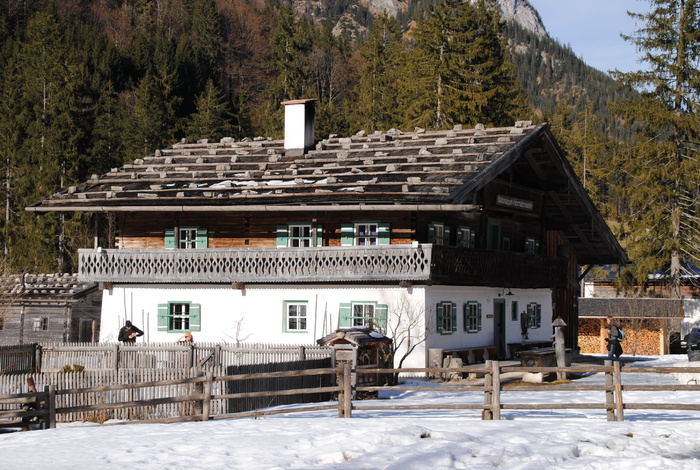 berchtesgaden、ramsau、hintersee、国家公园、winter、上巴伐利亚州、建筑、建筑结构