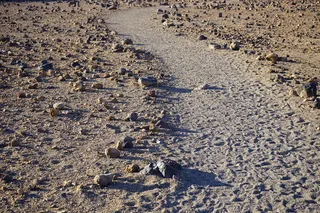 远离，路径，痕迹，迁徙路径，小径，特内里费，泰德国家公园，石头沙漠