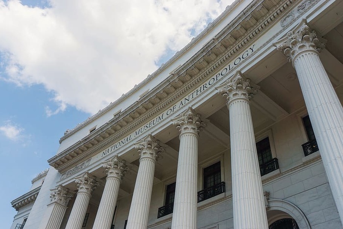 菲律宾，马尼拉，国家人类学博物馆，圆柱，天空，立面，建筑，旧建筑