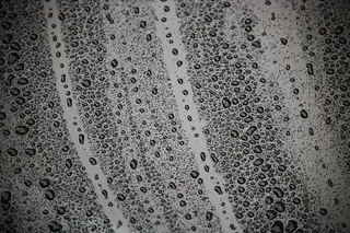 雨滴，滴落，湿润，水滴，雨，水，金属，油漆