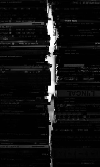 黑白、书籍、书堆、书堆、无人、书堆、室内、通讯