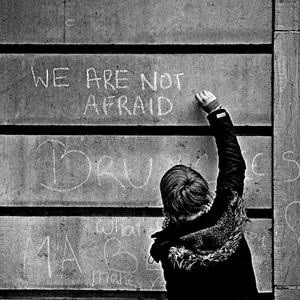 袭击，布鲁塞尔，反应，恐惧，抵抗，信息，真人，一个人