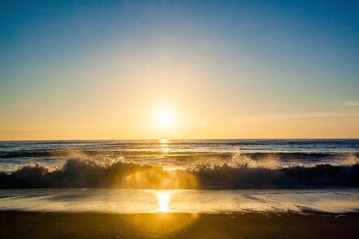 日落、太阳、日落、地平线、日落、阳光、海滩、沙滩的风景