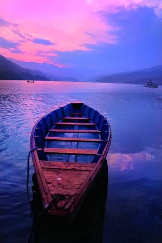 天空，湖泊，美丽，尼泊尔之美，尼泊尔，倒影，水，云-天空