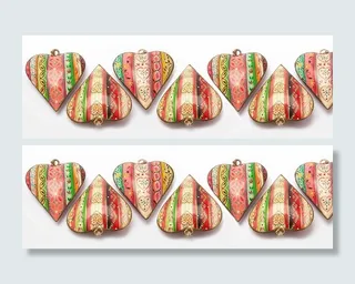 六、粉色、花卉、心形装饰、心形、彩绘、欢快、宁静