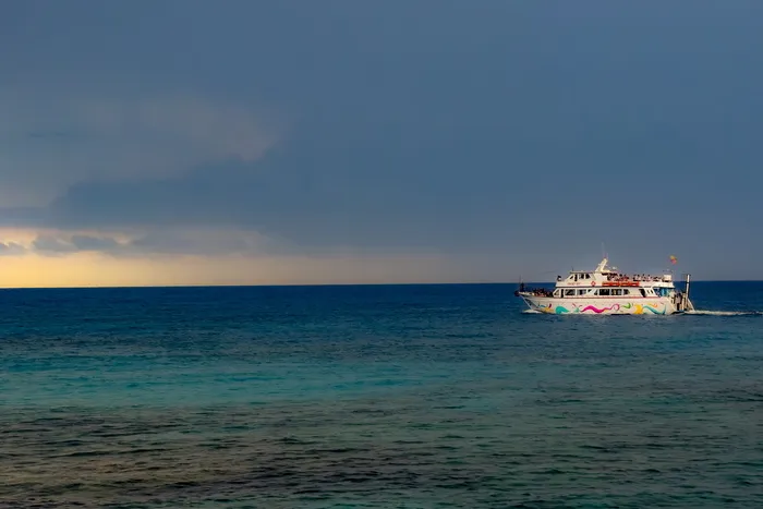 船，海，天，多云，暴风雨，秋意，水，航海船