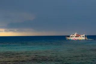 船，海，天，多云，暴风雨，秋意，水，航海船