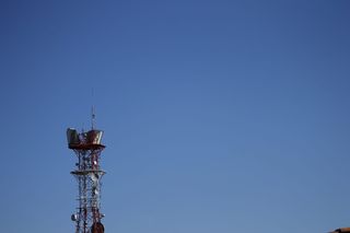 哥伦比亚，波哥大，塔楼，天空，蓝色，复制空间，晴空，低角度视图