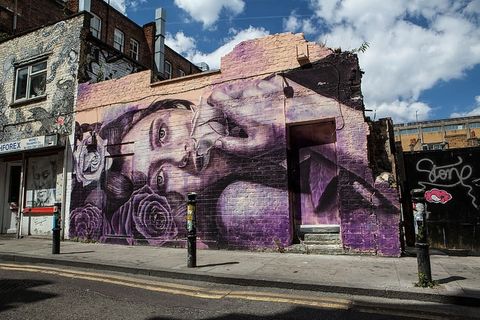 英国东伦敦布里克巷拍摄的街头艺术照片 英国东伦敦布里克巷拍摄的街头艺术照片