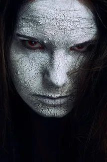 裂纹、皮肤、白色、纹理、红色、眼睛、万圣节、毛骨悚然