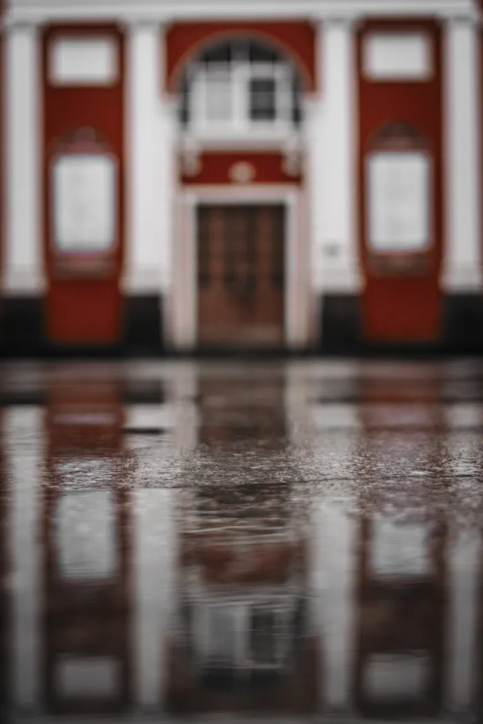 水坑中建筑的反思