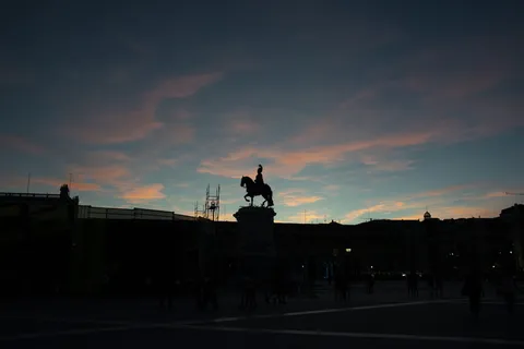 葡萄牙, 葡京, Arco da rua augusta, 天空, 日落, 云-天空, 建筑, 剪影