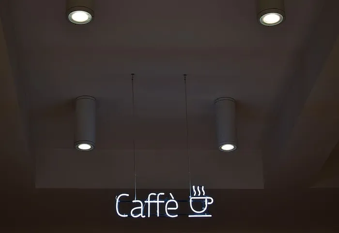 咖啡馆，商店，咖啡馆，商店，咖啡馆，标牌，灯，灯