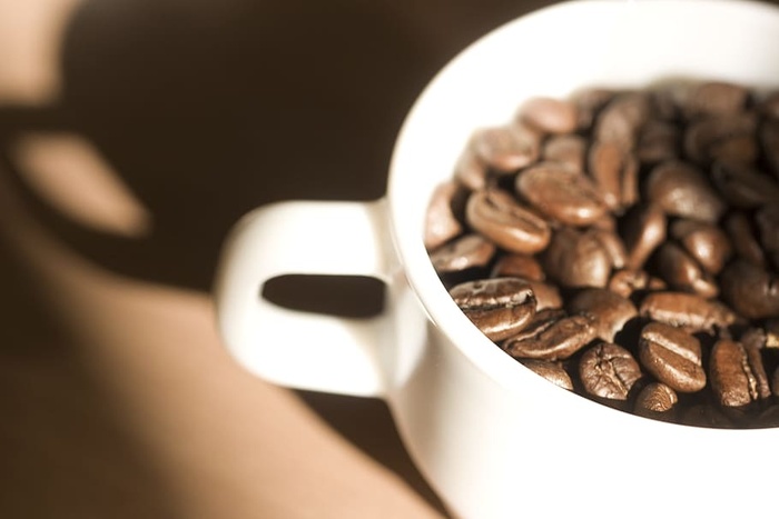 芳香，豆类，饮料，黑色，空白，棕色，咖啡馆，特写