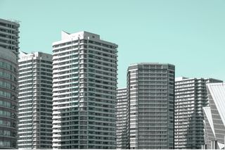 日本，横滨市，横滨太平洋，天空，结构，建筑，绿色，蓝色