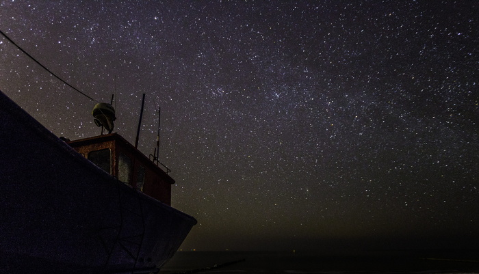名人、明星、银河、大海、轮船、海滩、卡特、夜晚