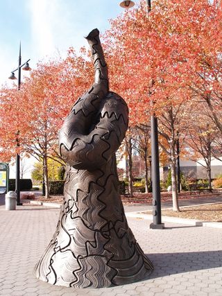 纽约，雕塑，城市，艺术和工艺，雕塑，创意，表现，树