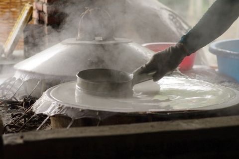 面团，米粉，制作，大米，美味，菜肴，喜悦，锅