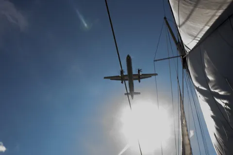 加拿大，多伦多，海洋，飞机，海岸，海洋，船，天空