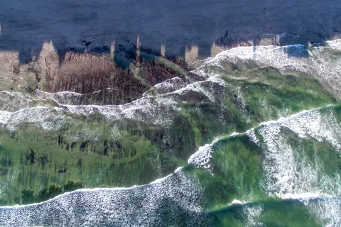 绿色，白色，蓝色，抽象，绘画，黎明巡逻，潮汐，潮汐